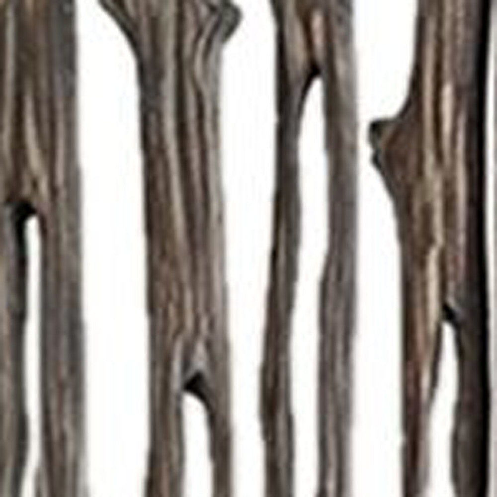84" Brown Wood Folding Four Panel Screen Room Divider-Room Dividers-DECOROLALA