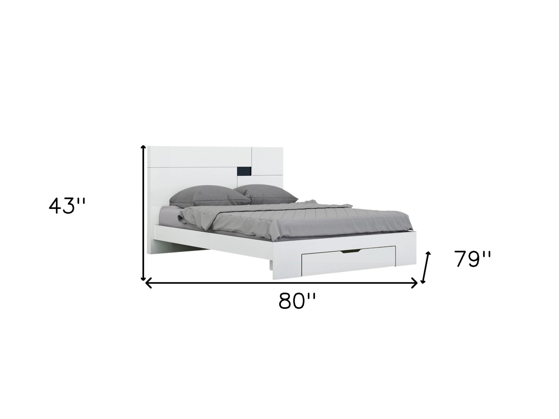 Four Piece White Solid Wood Bedroom Set With Mirror-Bedroom Furniture Sets-DECOROLALA