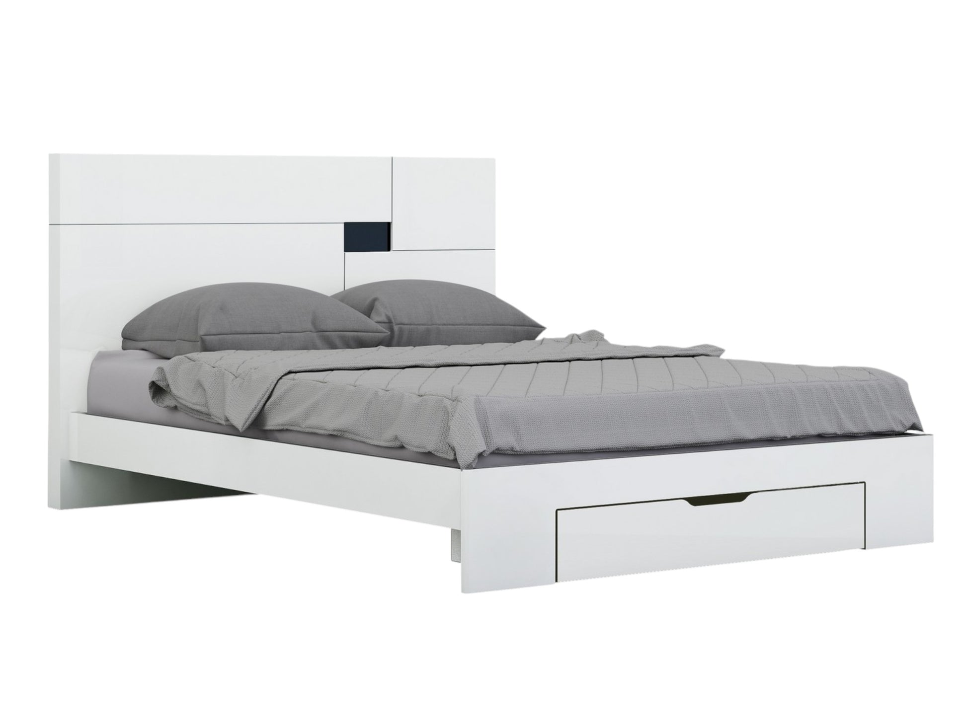 Four Piece White Solid Wood Bedroom Set With Mirror-Bedroom Furniture Sets-DECOROLALA