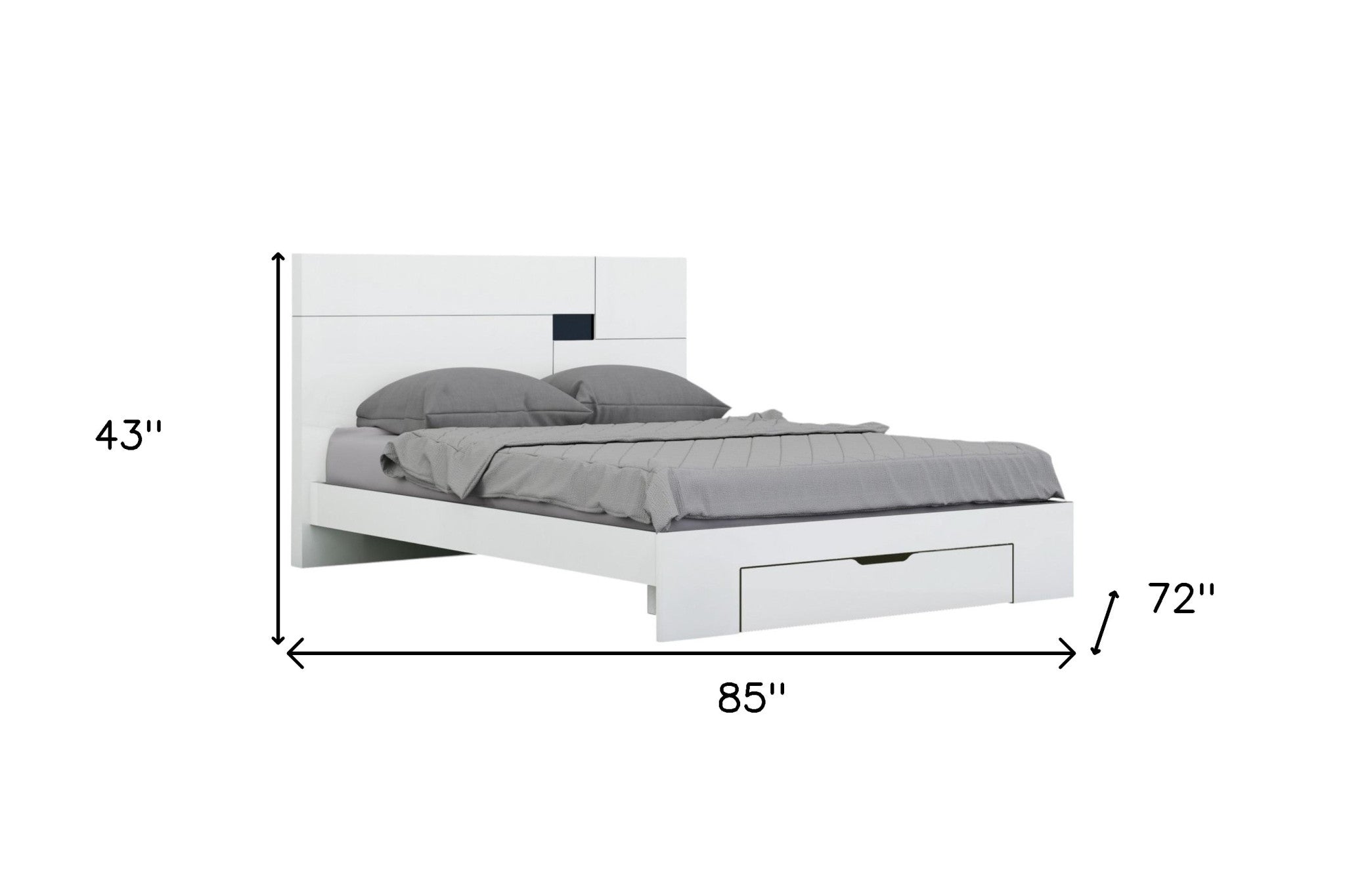 Four Piece White Solid Wood Bedroom Set With Mirror-Bedroom Furniture Sets-DECOROLALA