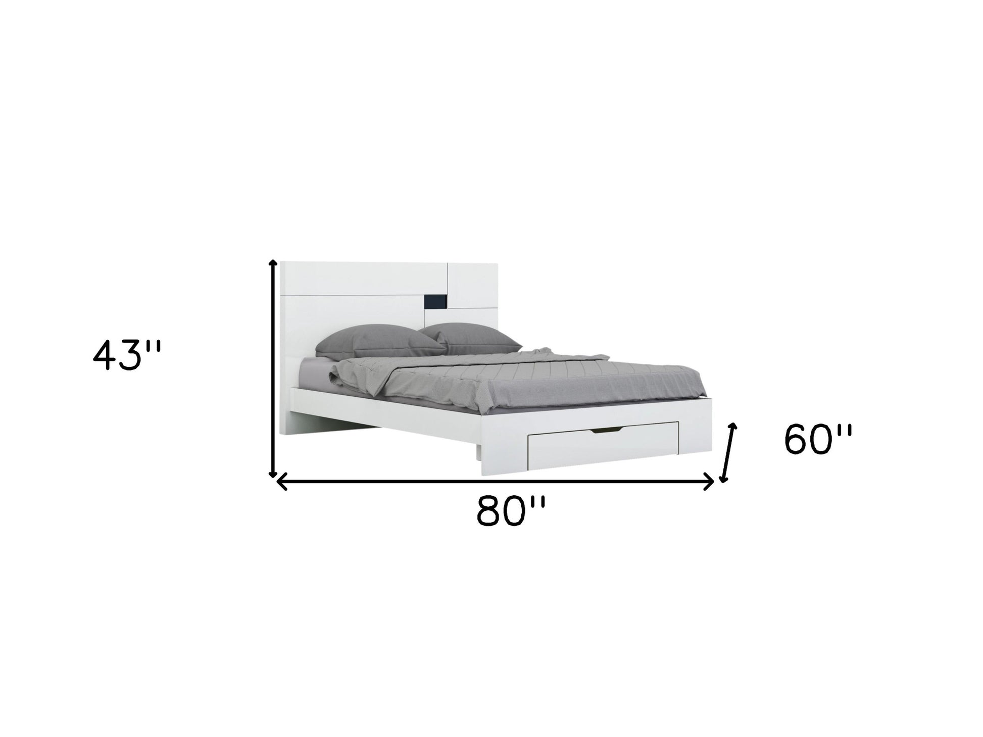 Four Piece White Solid Wood Bedroom Set With Mirror-Bedroom Furniture Sets-DECOROLALA
