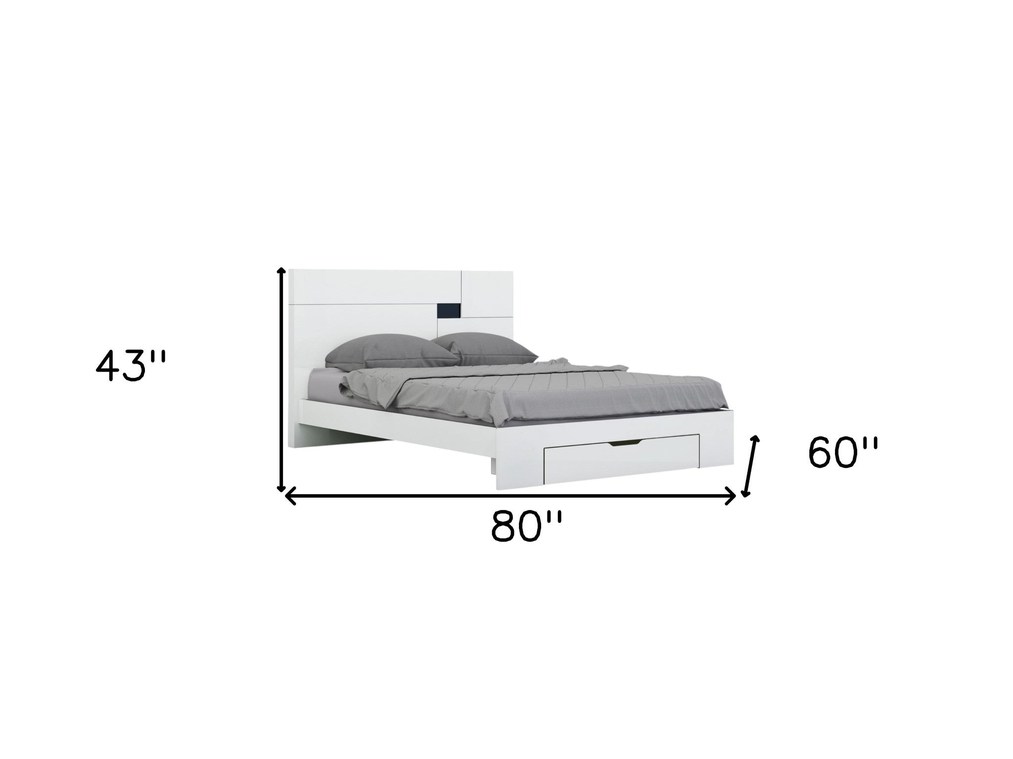 Four Piece White Solid Wood Bedroom Set With Mirror-Bedroom Furniture Sets-DECOROLALA