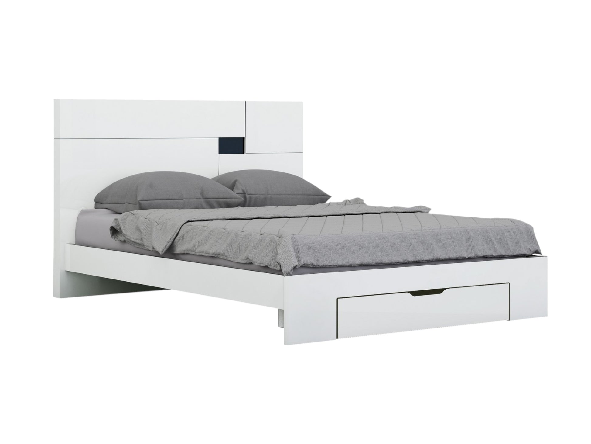Four Piece White Solid Wood Bedroom Set With Mirror-Bedroom Furniture Sets-DECOROLALA