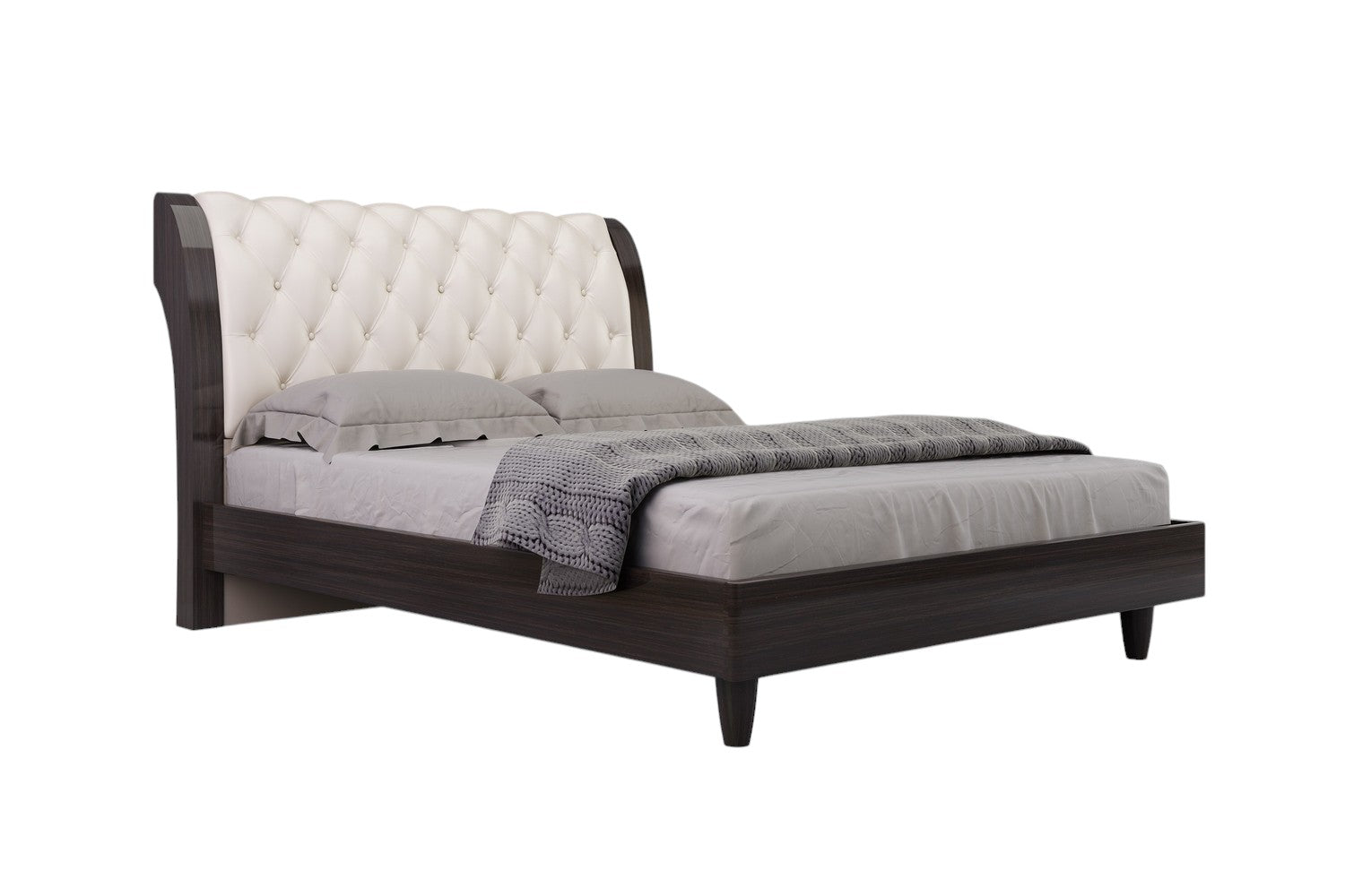 Four Piece Beige Solid Wood Bedroom Set With Mirror-Bedroom Furniture Sets-DECOROLALA