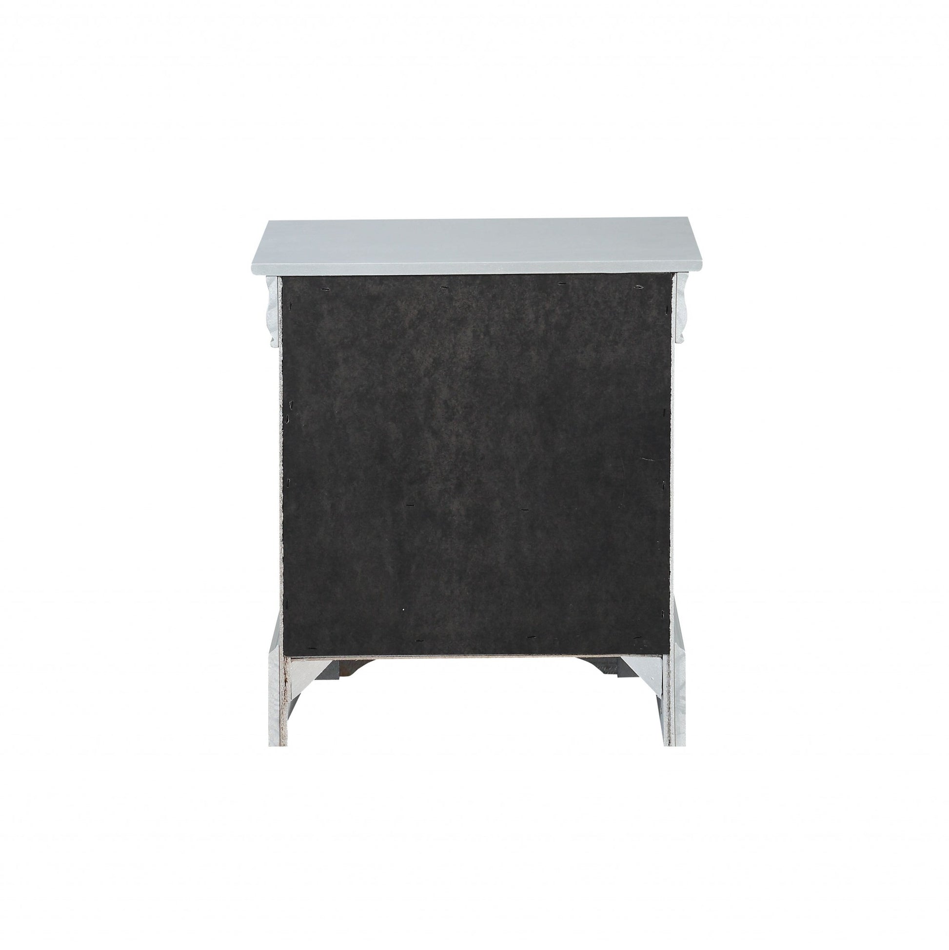 24" Platinum Two Drawers Nightstand-Nightstands & Bedside Tables-DECOROLALA