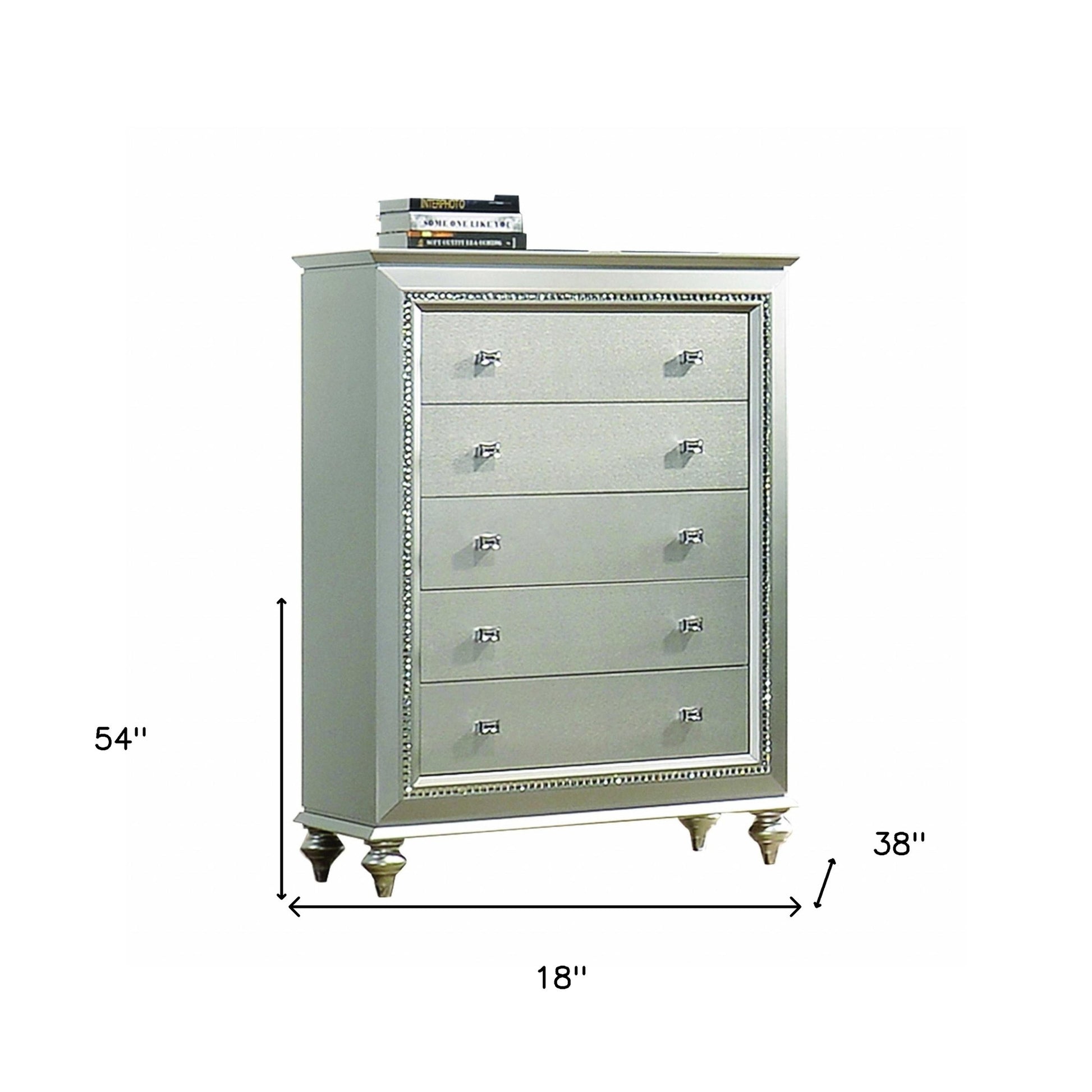 18" Champagne Five Drawer Standard Chest-4