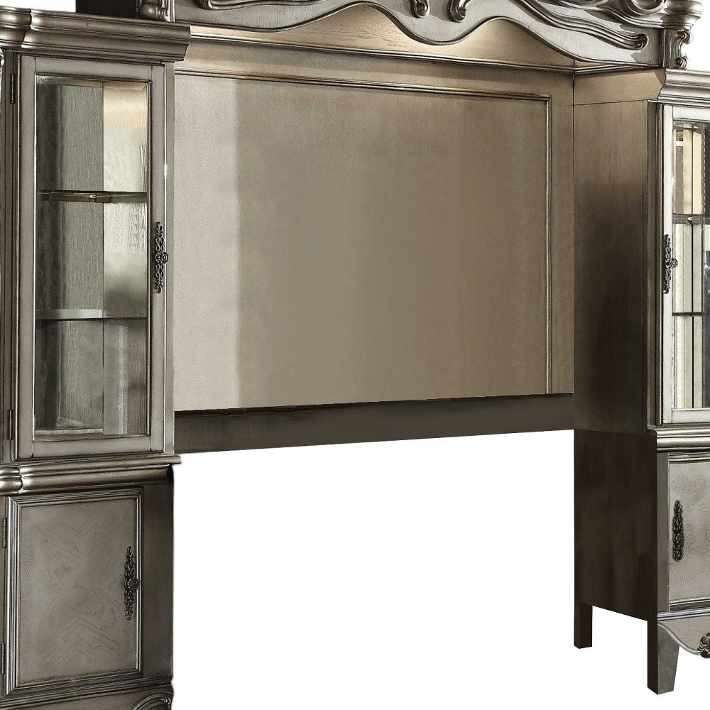 118" Platinum Solid Wood Floating Mount Entertainment Center-TV Stands-DECOROLALA
