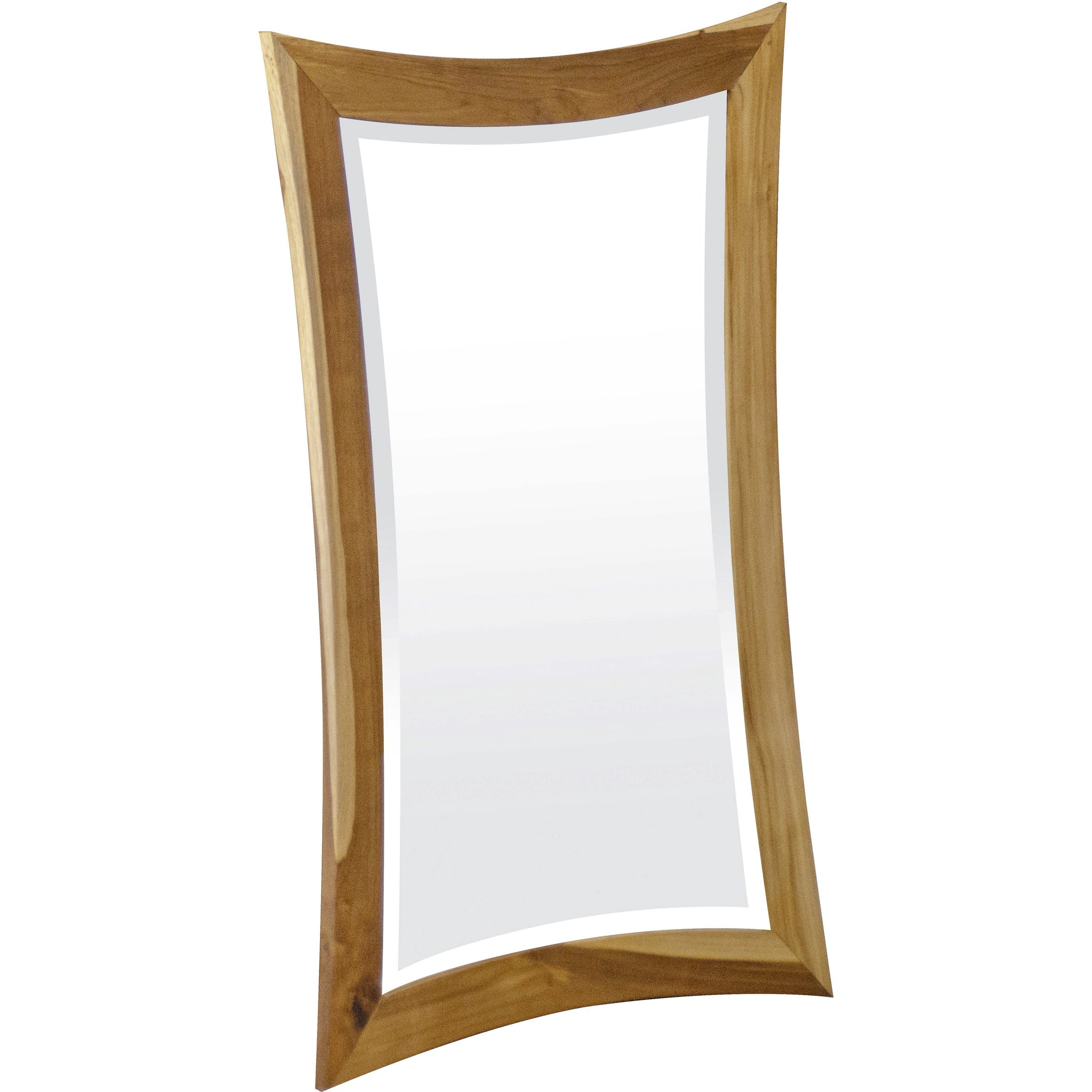 35" Brown Abstract Wood Framed Bathroom Vanity Mirror-Mirrors-DECOROLALA