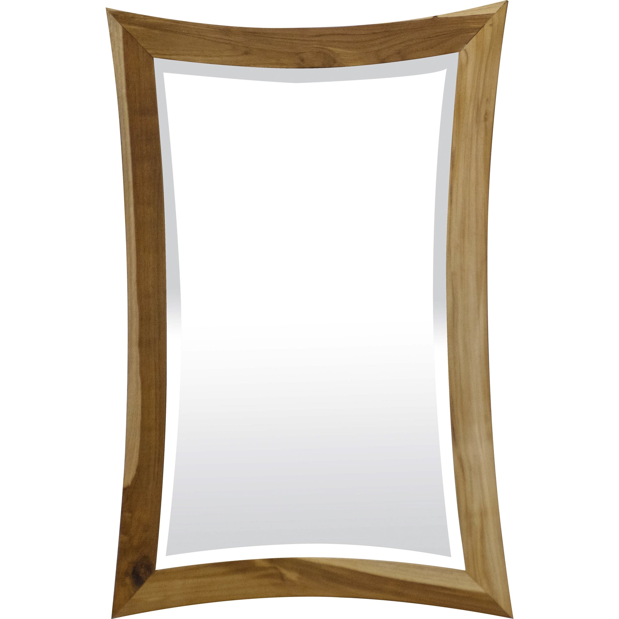 35" Brown Abstract Wood Framed Bathroom Vanity Mirror-Mirrors-DECOROLALA