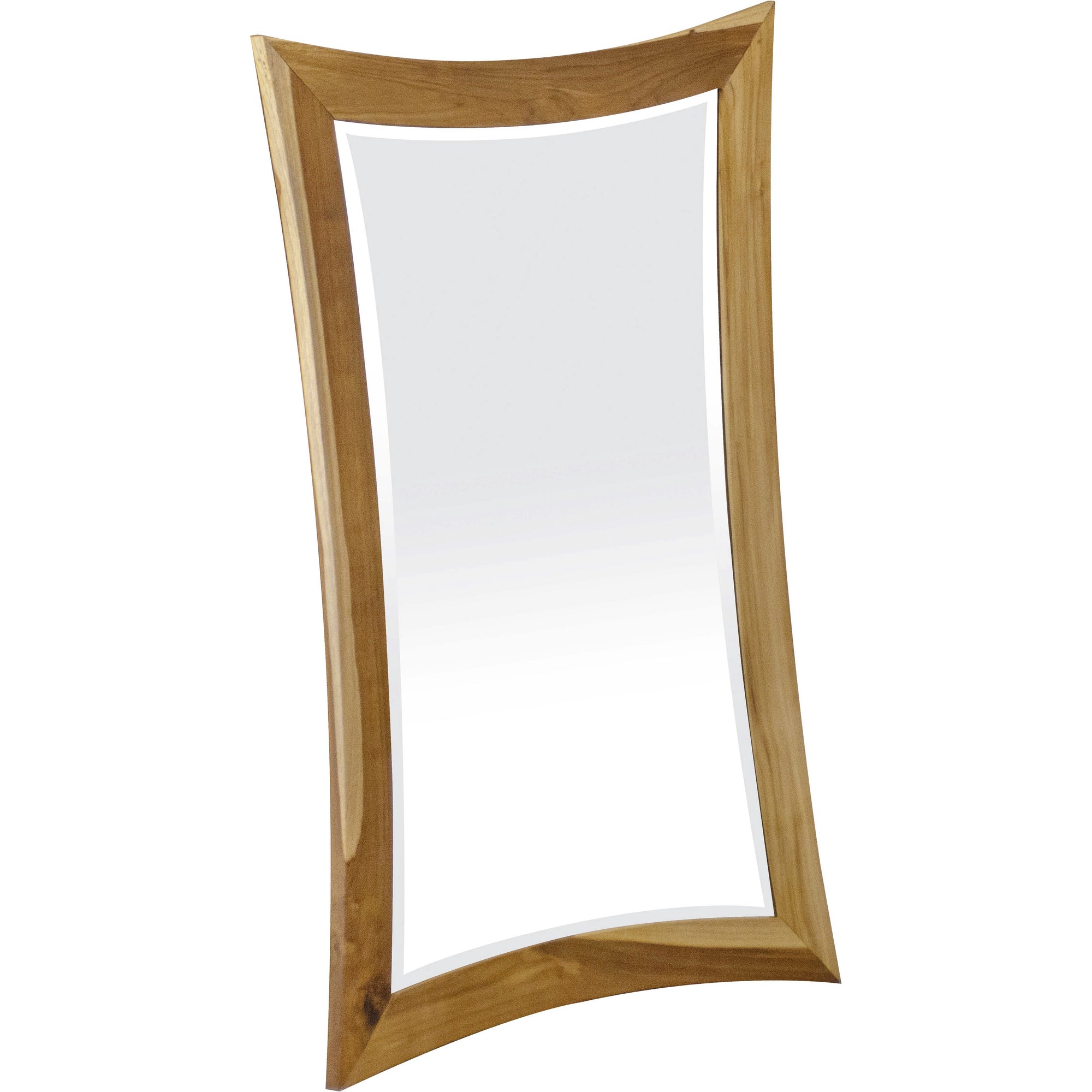 35" Brown Abstract Wood Framed Bathroom Vanity Mirror-Mirrors-DECOROLALA