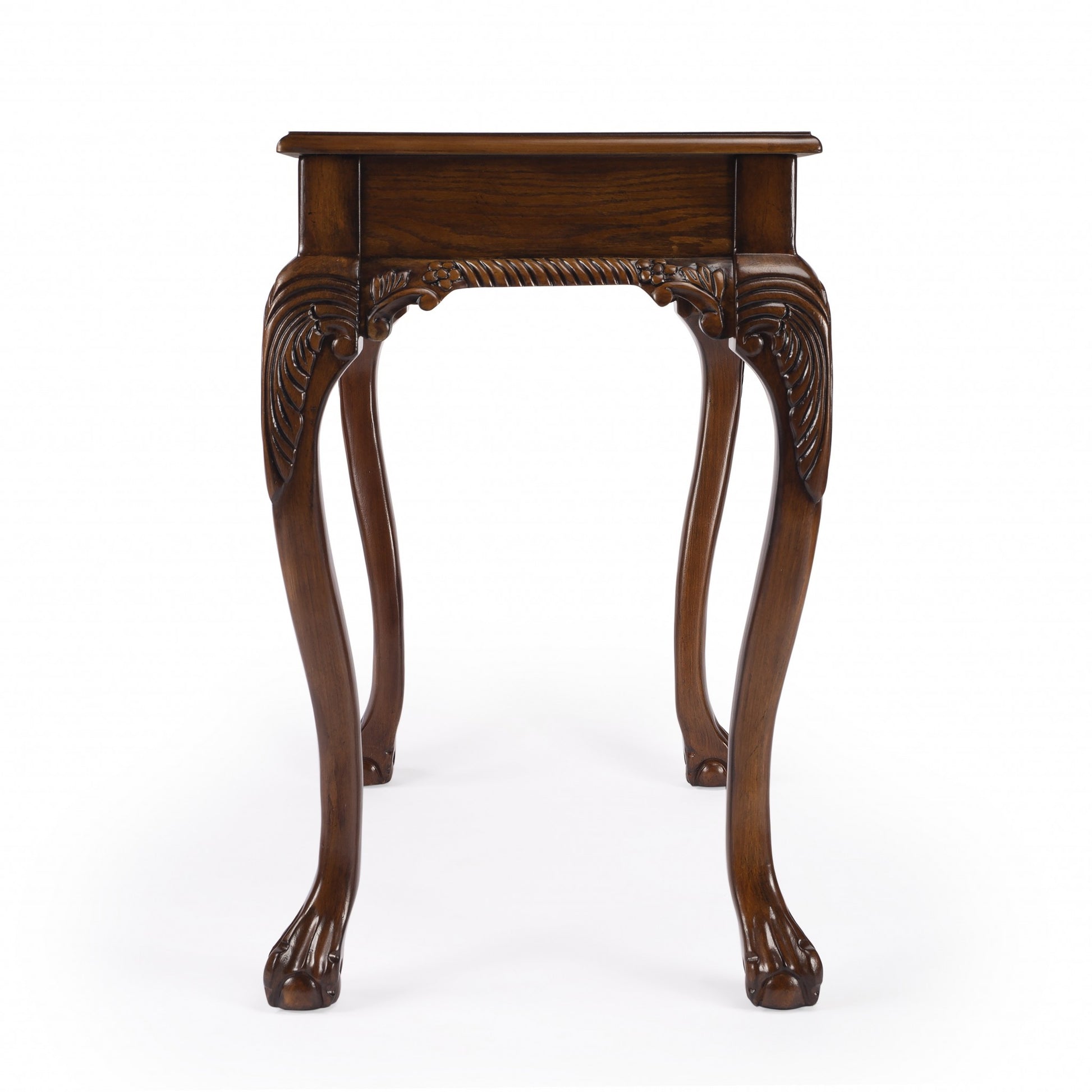 35" Brown Solid Wood Writing Desk-Desks-DECOROLALA