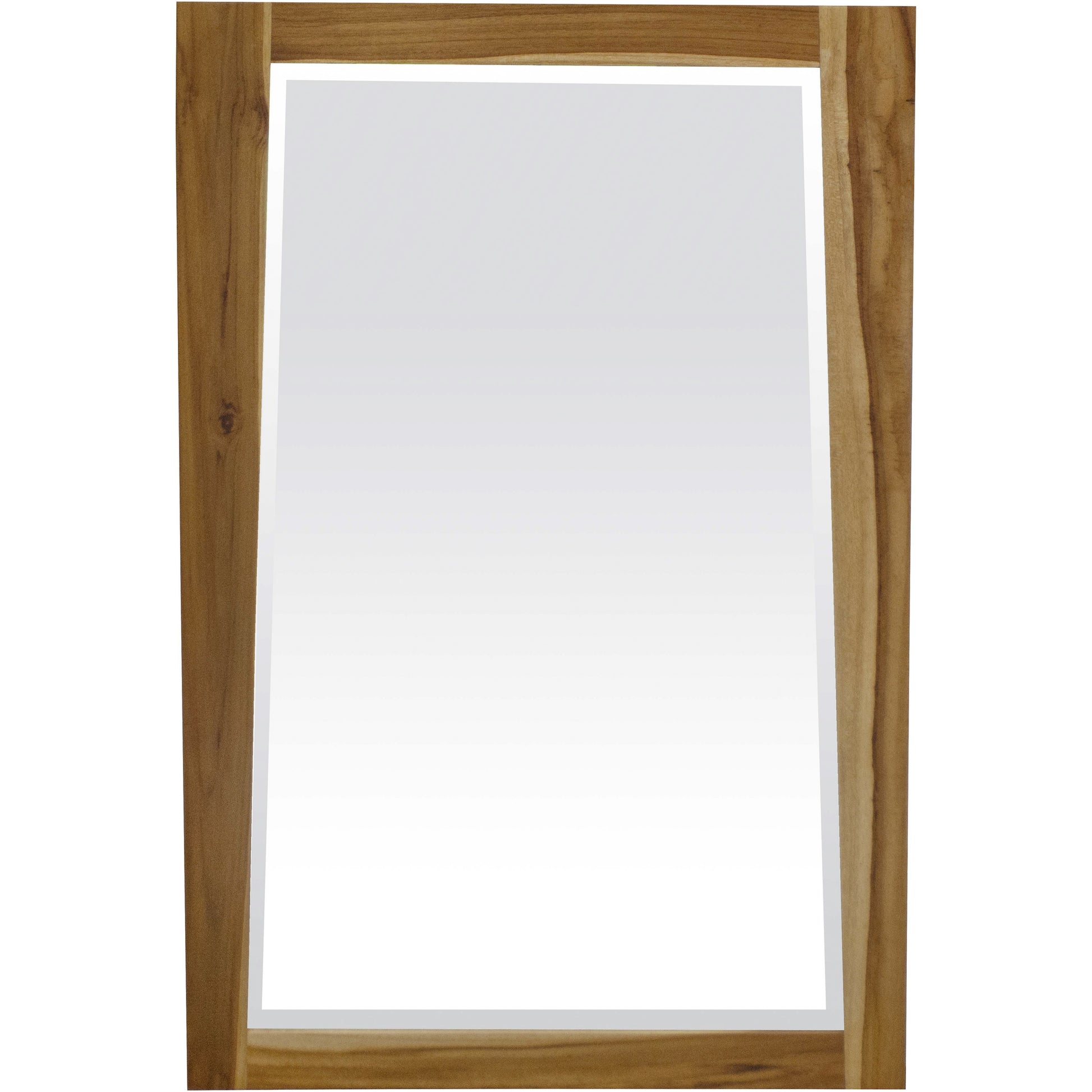 35" Brown Wood Accent Mirror-Mirrors-DECOROLALA