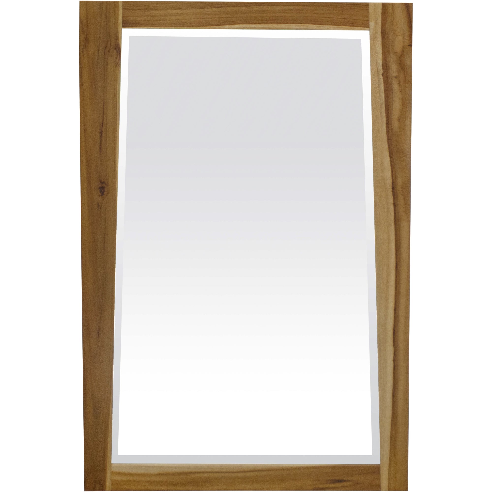 35" Brown Wood Accent Mirror-Mirrors-DECOROLALA