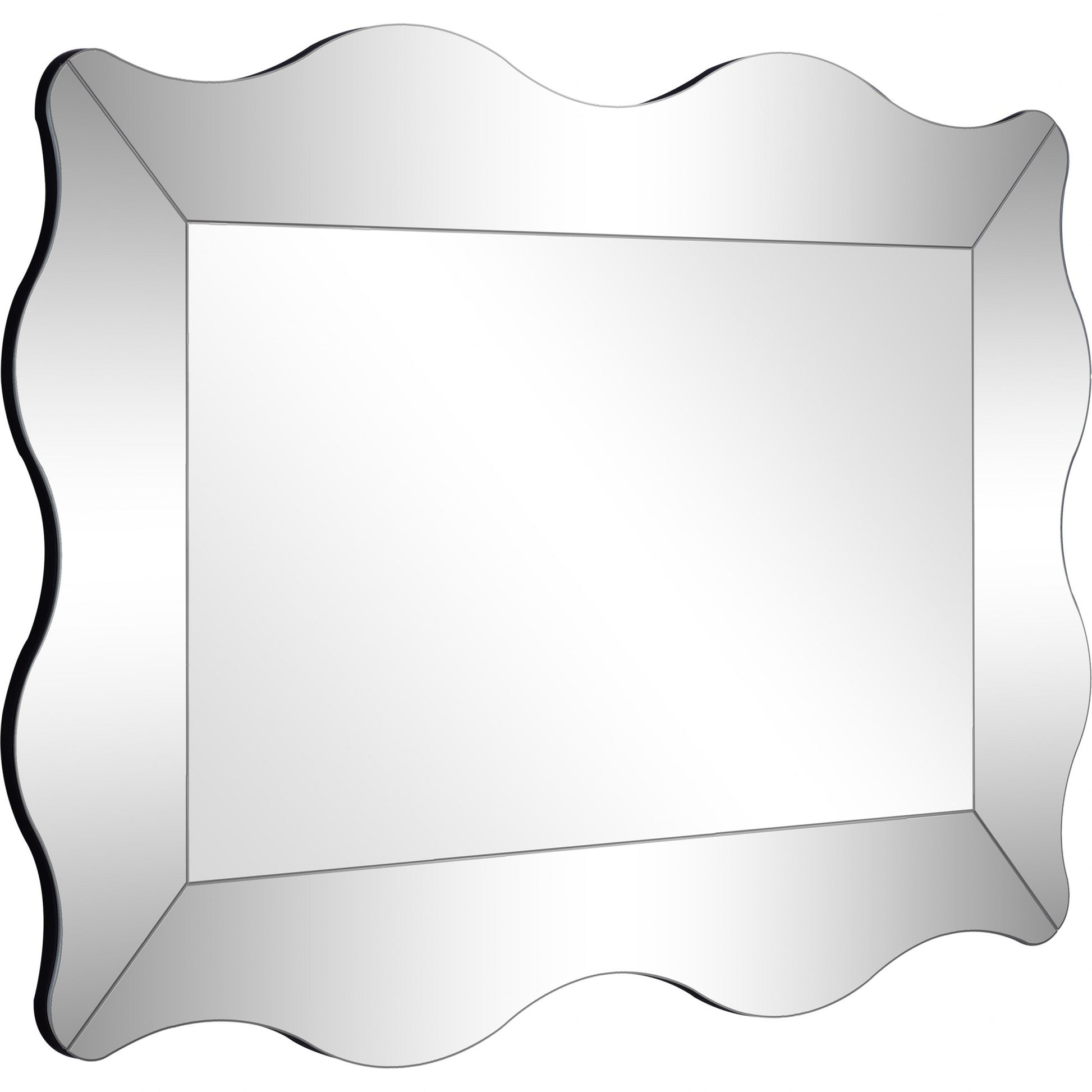 35" Clear Novelty Glass Framed Accent Mirror-Mirrors-DECOROLALA