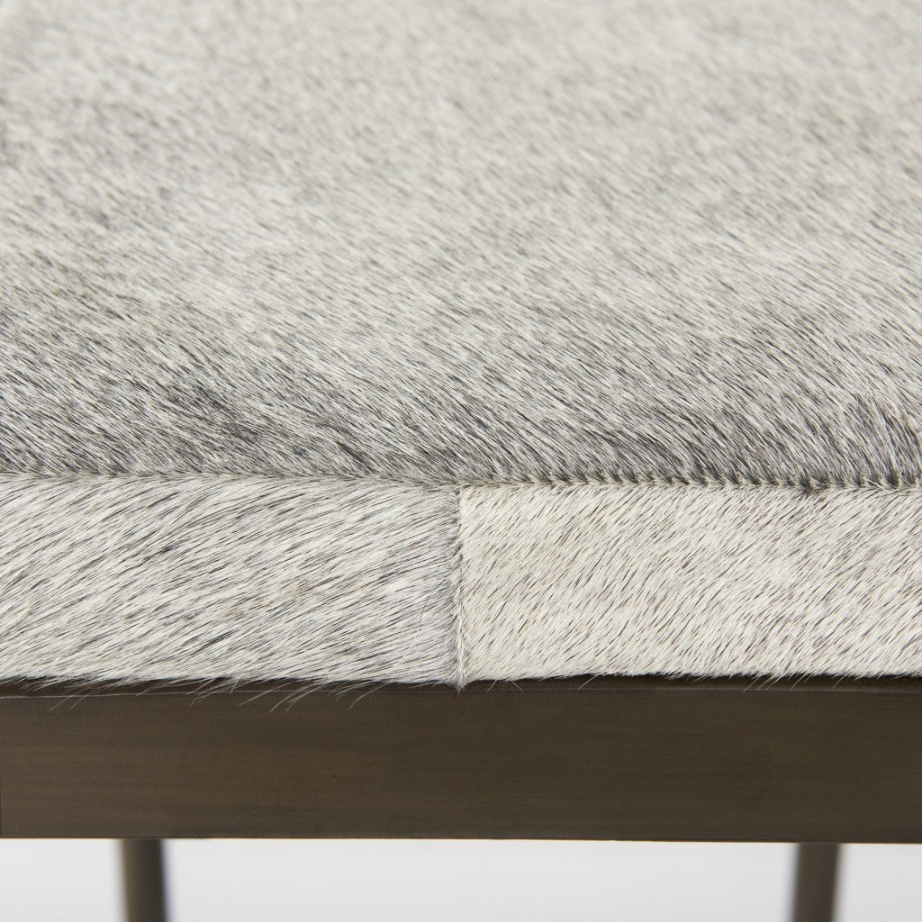 35" Gold Leather and Metal Backless Bar Chair-Bar Chairs-DECOROLALA