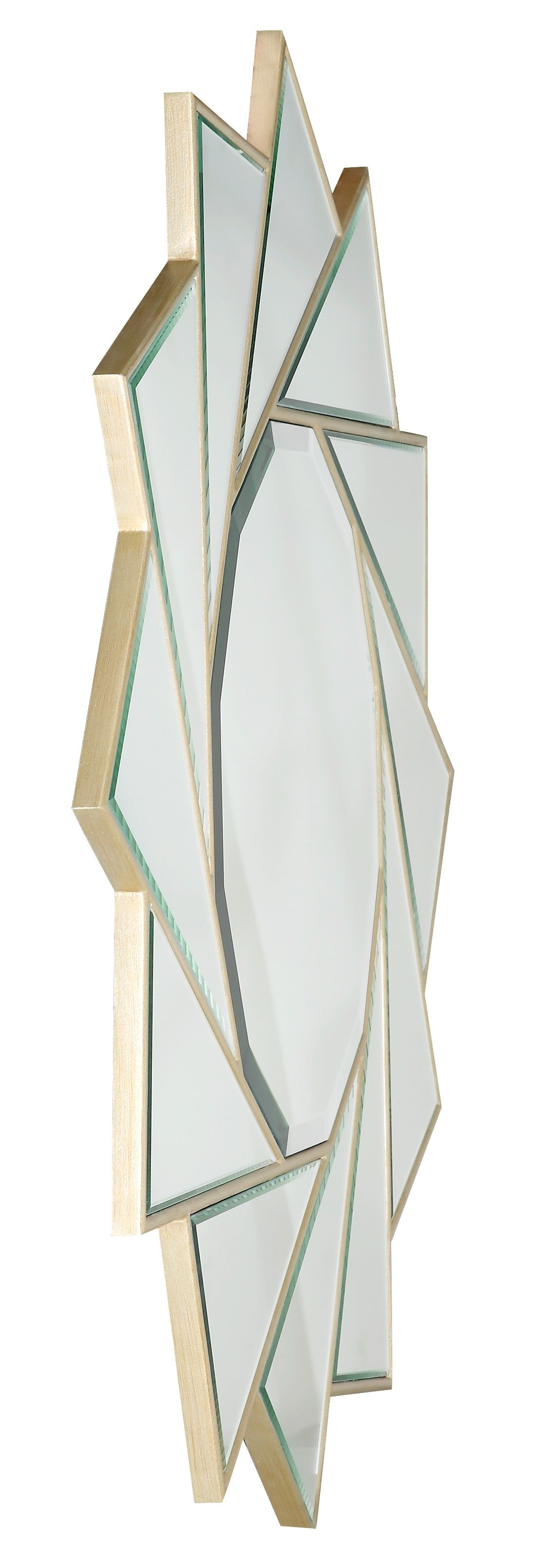 35" Gold Sunburst Metal Framed Accent Mirror-Mirrors-DECOROLALA