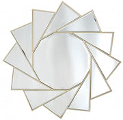 35" Gold Sunburst Metal Framed Accent Mirror-Mirrors-DECOROLALA