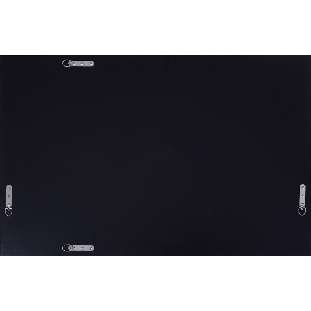 35" Gray Glass Framed Accent Mirror-Mirrors-DECOROLALA