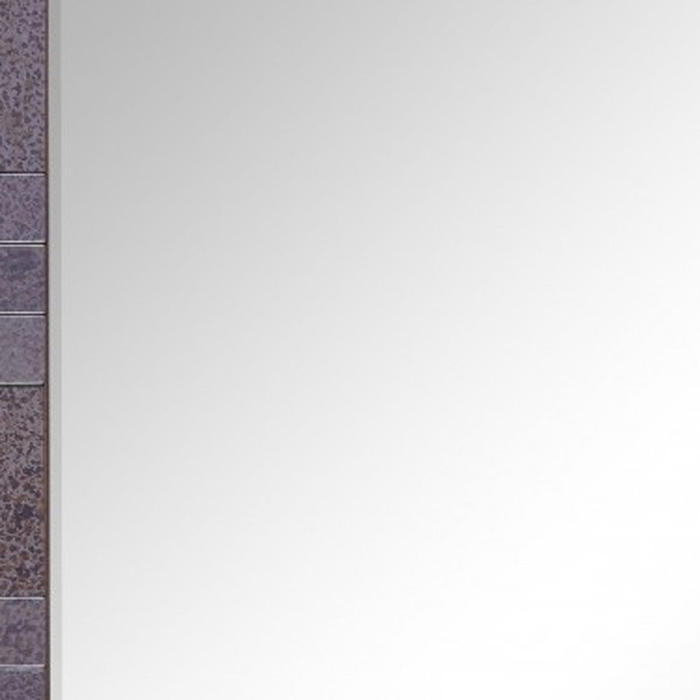 35" Gray Glass Framed Accent Mirror-Mirrors-DECOROLALA