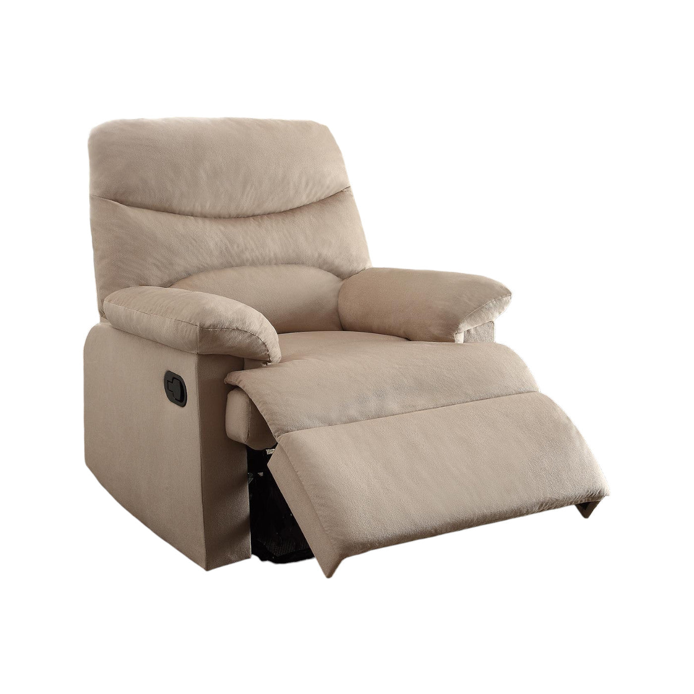 35" Light Brown Microfiber Manual Recliner-Recliners-DECOROLALA