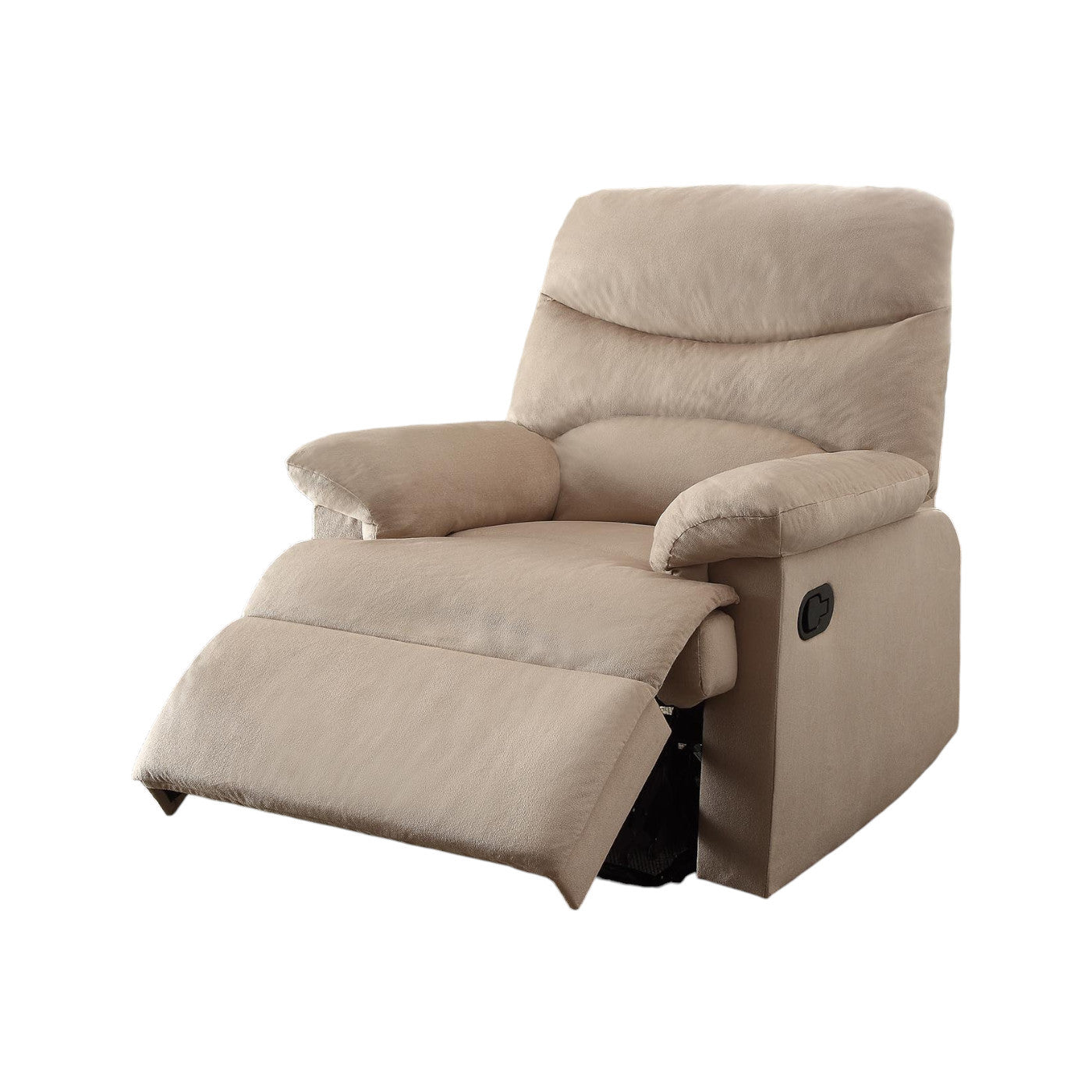 35" Light Brown Microfiber Manual Recliner-Recliners-DECOROLALA