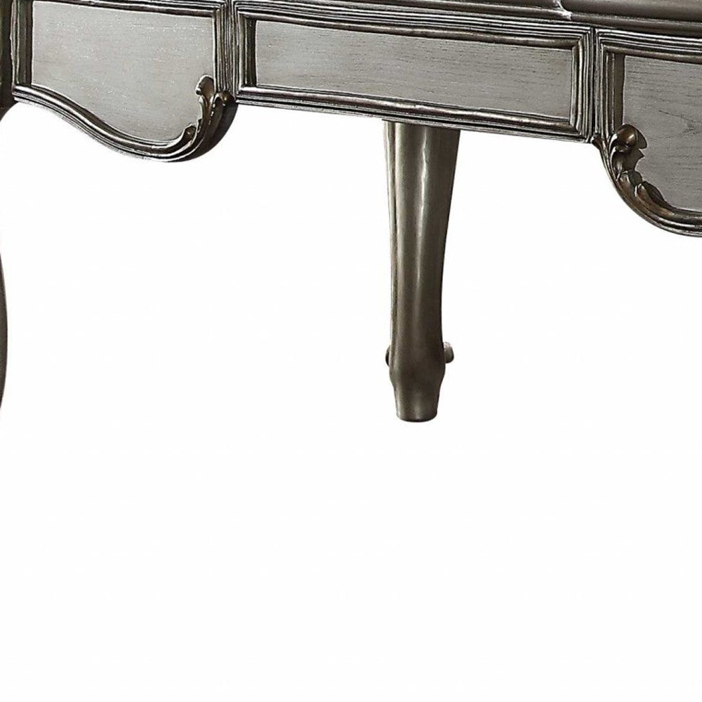 35" Silver Executive Desk-Desks-DECOROLALA