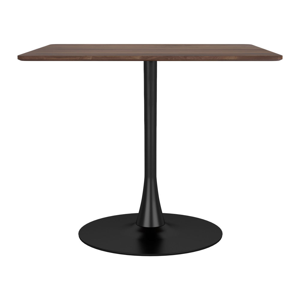 35" Square Steel Pedestal Base Dining Table-Dining Tables-DECOROLALA