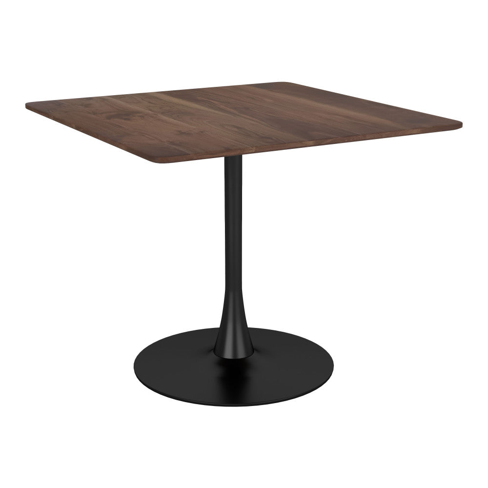 35" Square Steel Pedestal Base Dining Table-Dining Tables-DECOROLALA