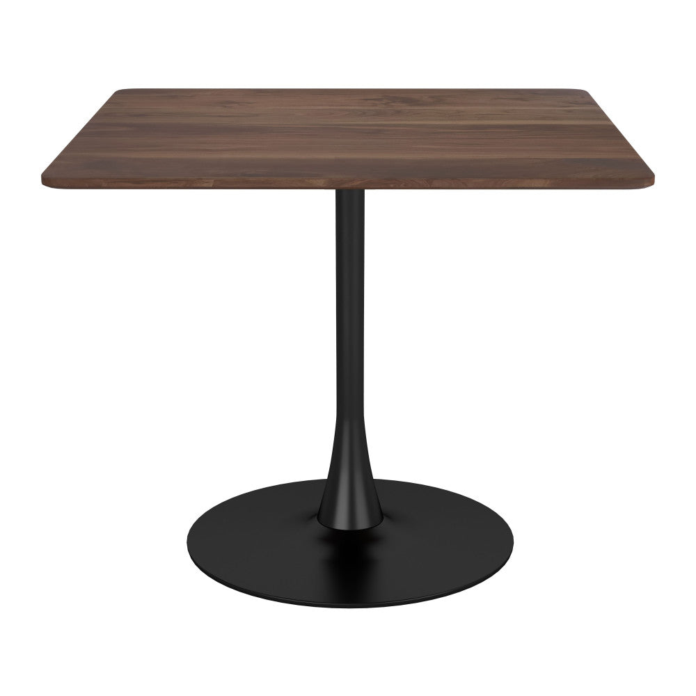 35" Square Steel Pedestal Base Dining Table-Dining Tables-DECOROLALA