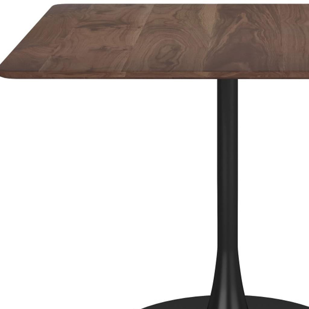 35" Square Steel Pedestal Base Dining Table-Dining Tables-DECOROLALA