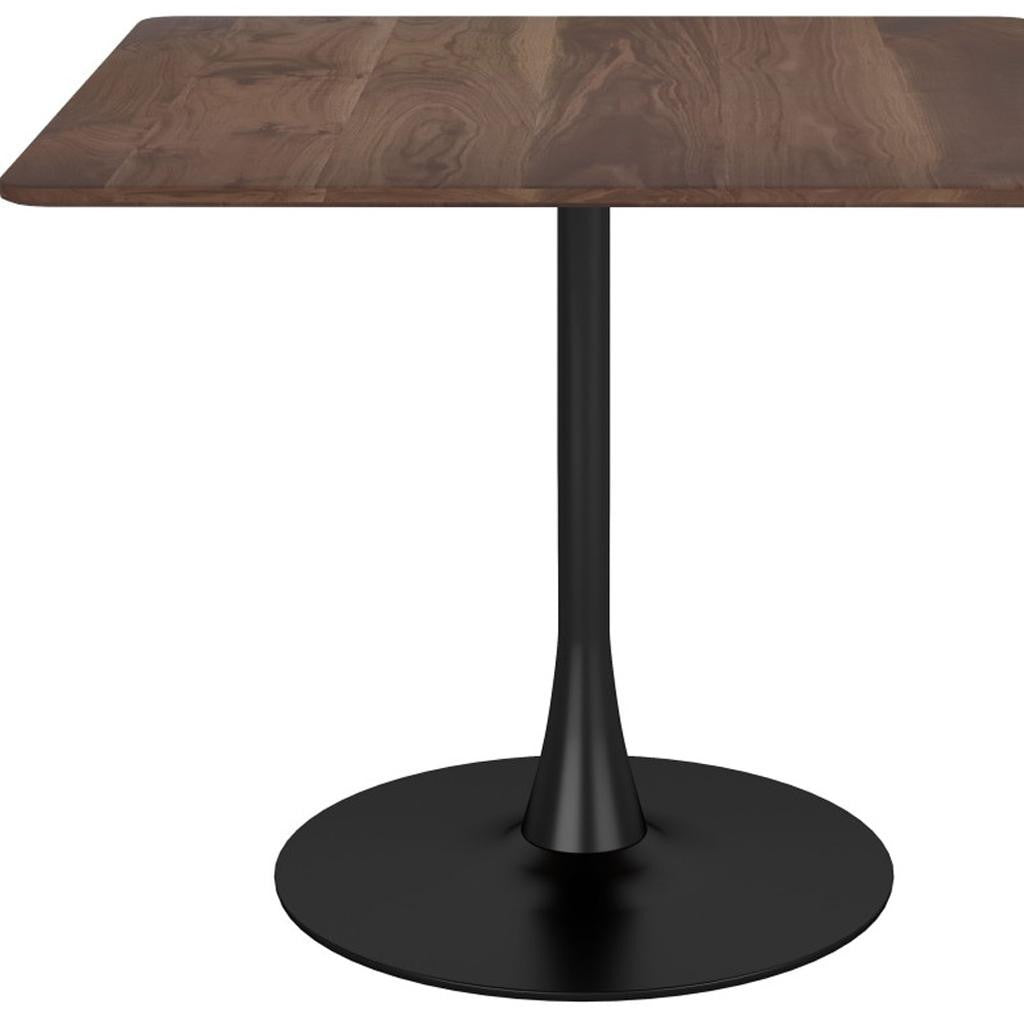 35" Square Steel Pedestal Base Dining Table-Dining Tables-DECOROLALA