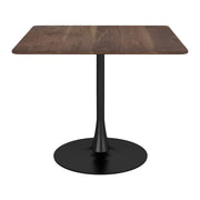 35" Square Steel Pedestal Base Dining Table-Dining Tables-DECOROLALA