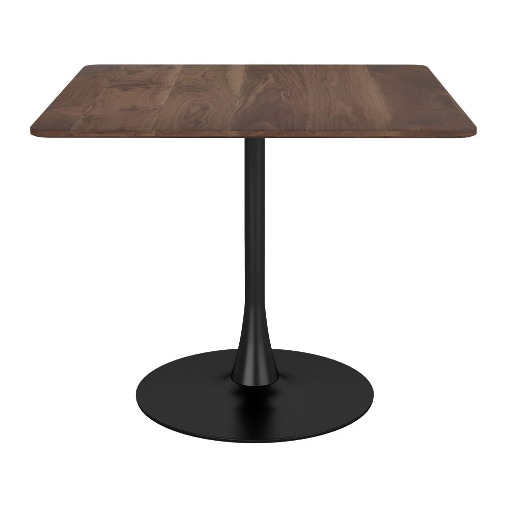 35" Square Steel Pedestal Base Dining Table-Dining Tables-DECOROLALA