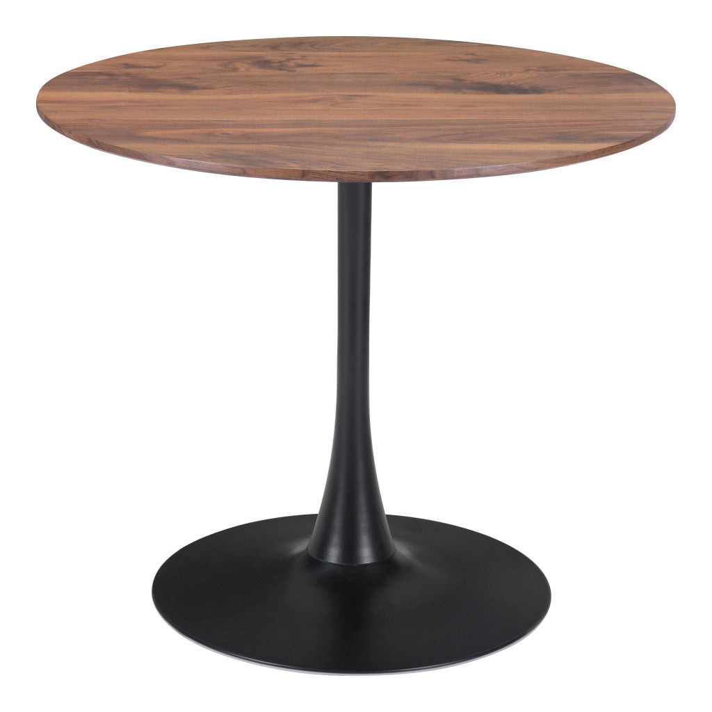 35" Steel Pedestal Base Dining Table-Dining Tables-DECOROLALA