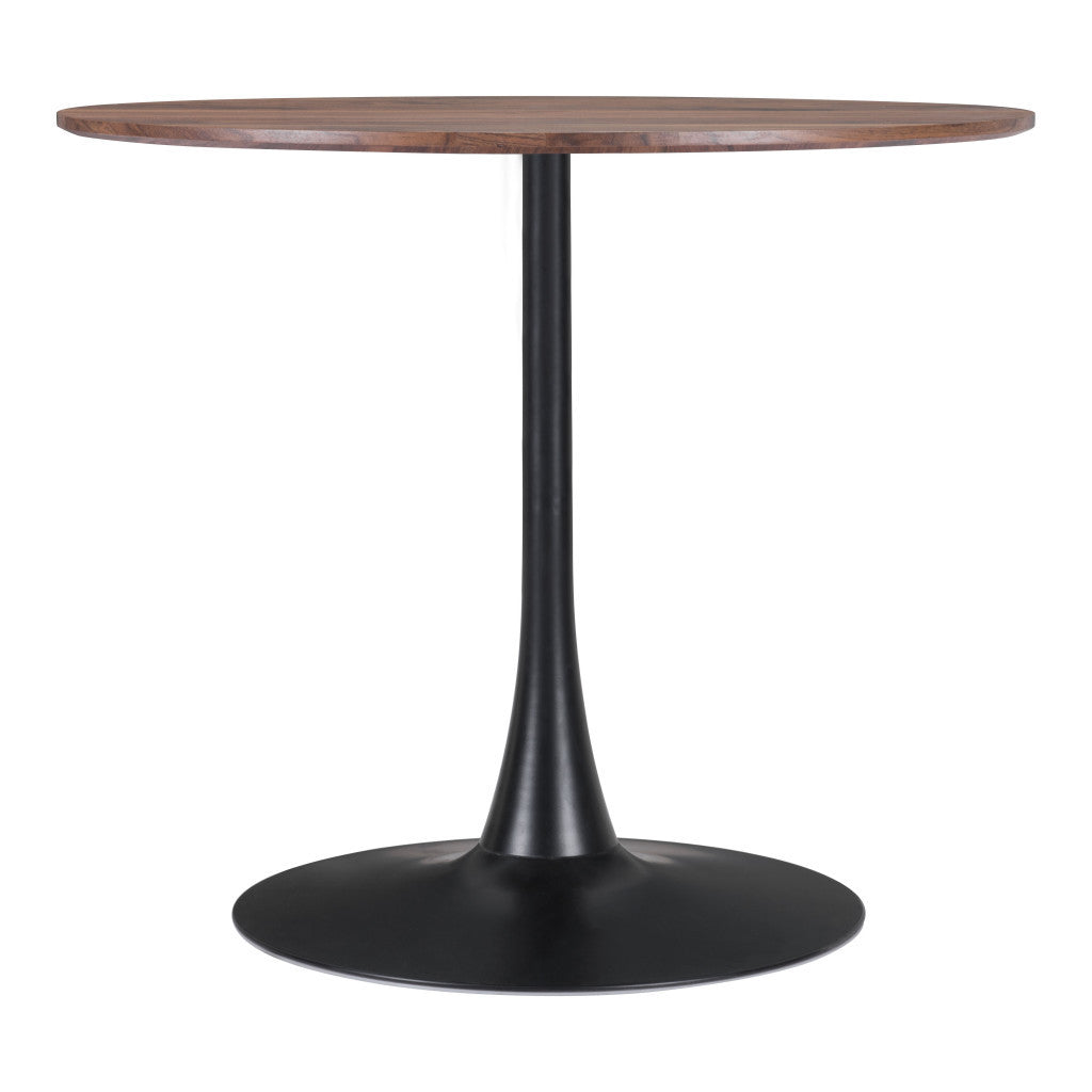 35" Steel Pedestal Base Dining Table-Dining Tables-DECOROLALA
