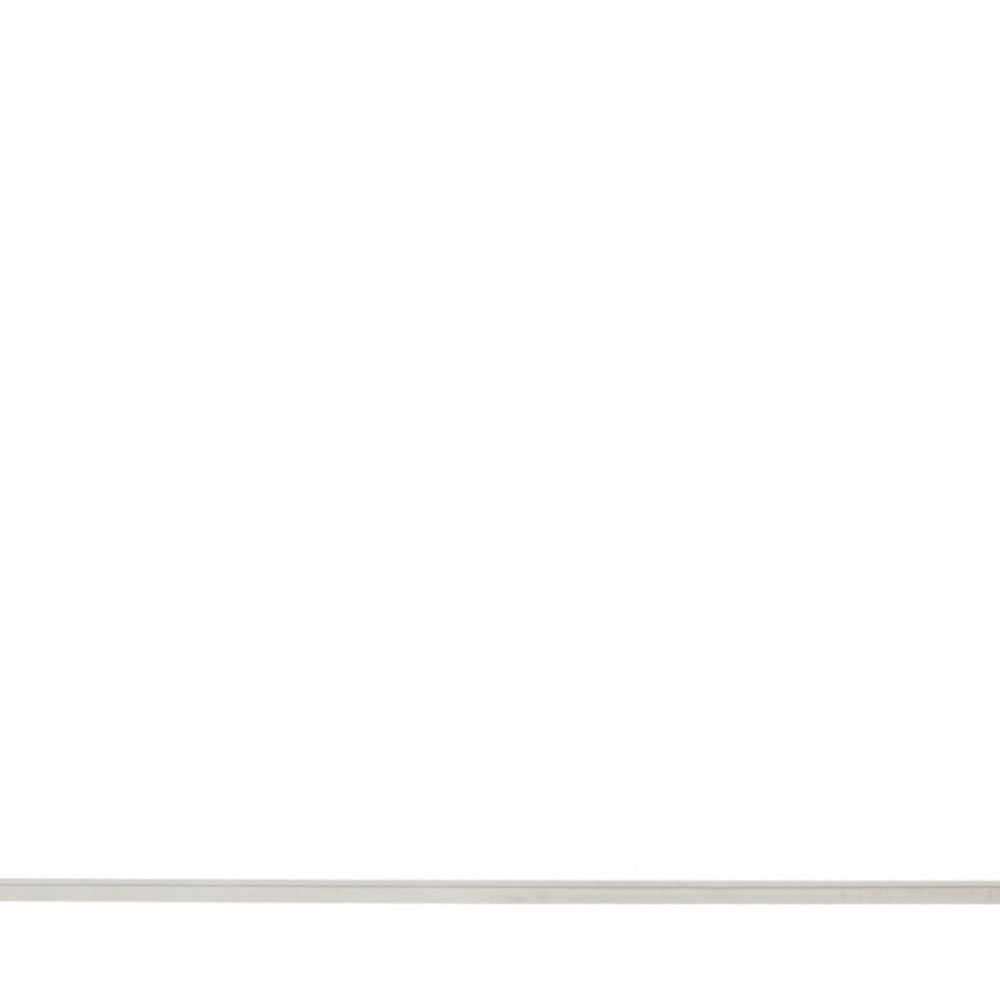 35" White and Silver Frame Console Table-Console Tables-DECOROLALA