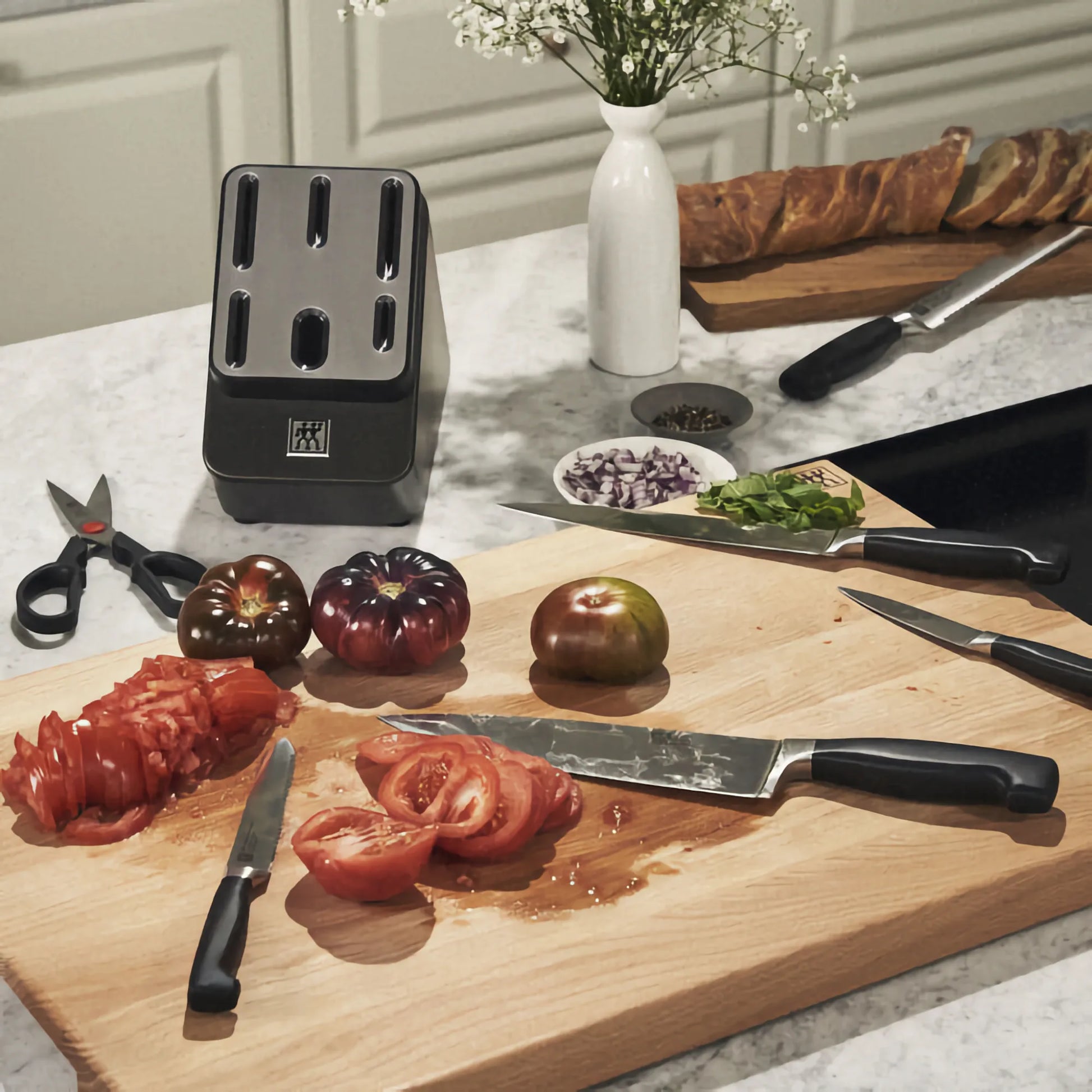 ZWILLING 7-Piece Knife Block Set with Sharpening Function – Stylish Anthracite Design, Made in Germany-3