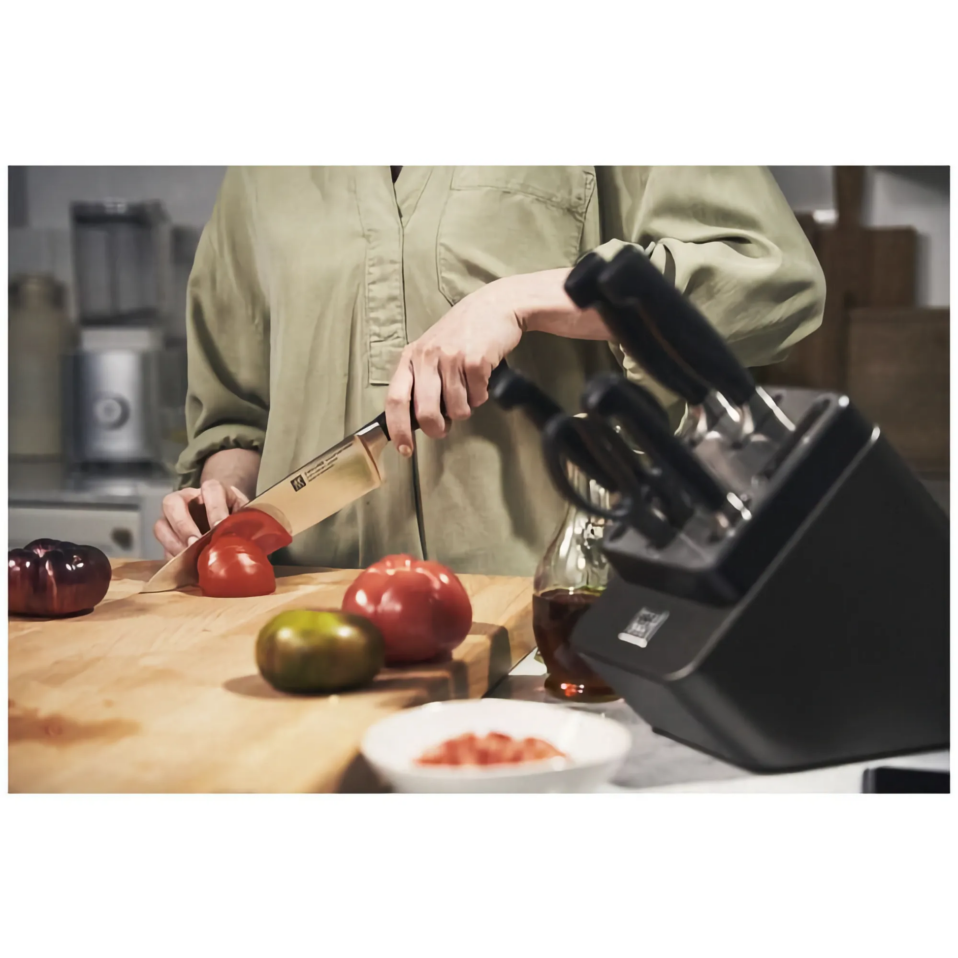 ZWILLING 7-Piece Knife Block Set with Sharpening Function – Stylish Anthracite Design, Made in Germany-4