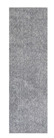 8' Gray Shag Hand Woven Runner Rug-0