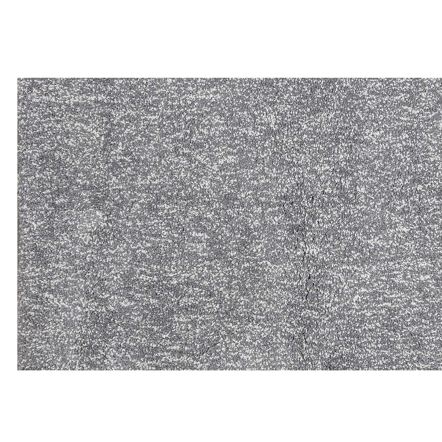 8' Gray Shag Hand Woven Runner Rug-7