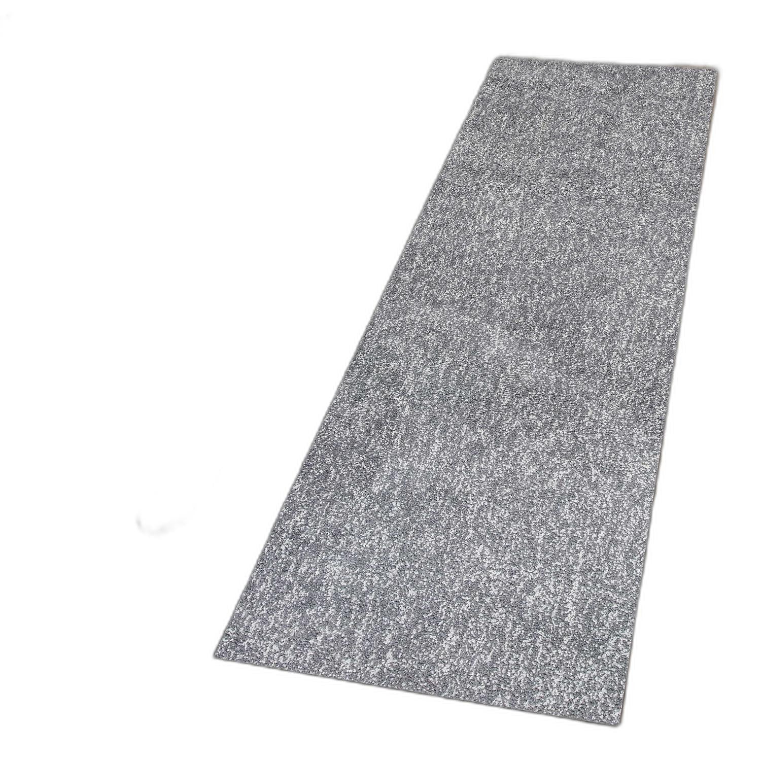 8' Gray Shag Hand Woven Runner Rug-2