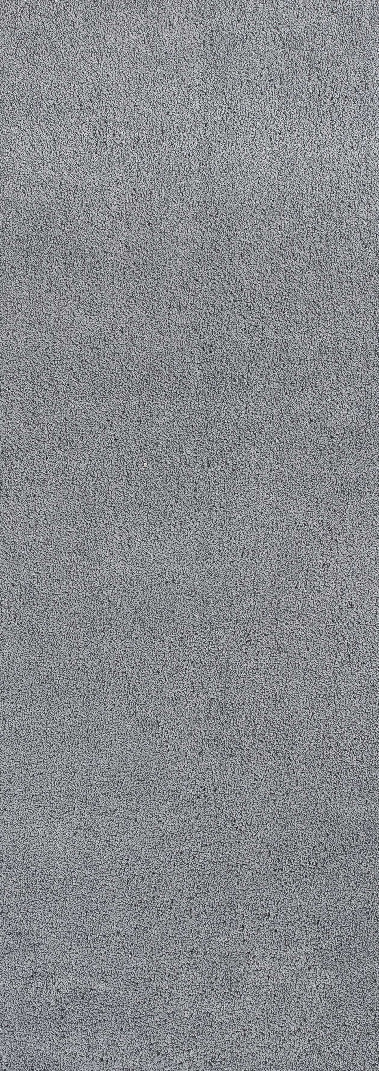 8' Gray Shag Hand Woven Runner Rug-5