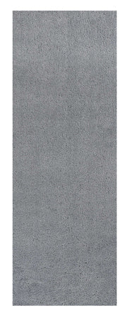 8' Gray Shag Hand Woven Runner Rug-0