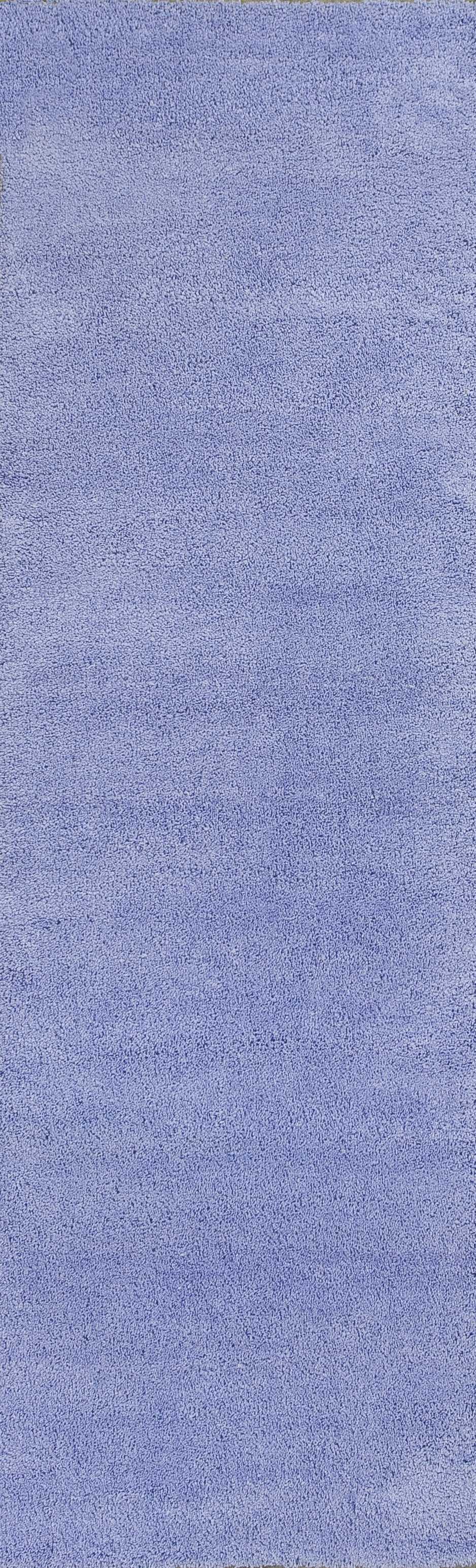 8' Purple Hand Woven Runner Rug-7