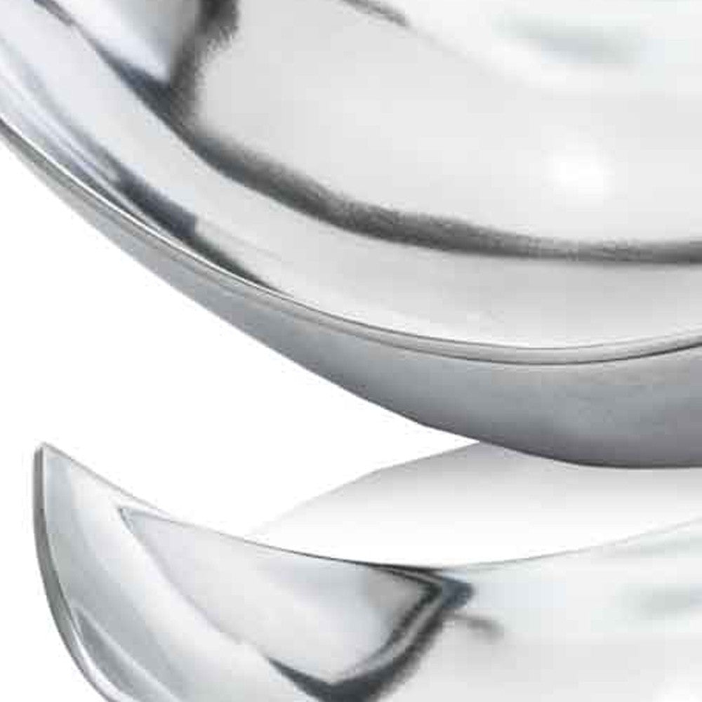 5" Silver Buffed Aluminum Decorative Bowl-Sculptures-DECOROLALA