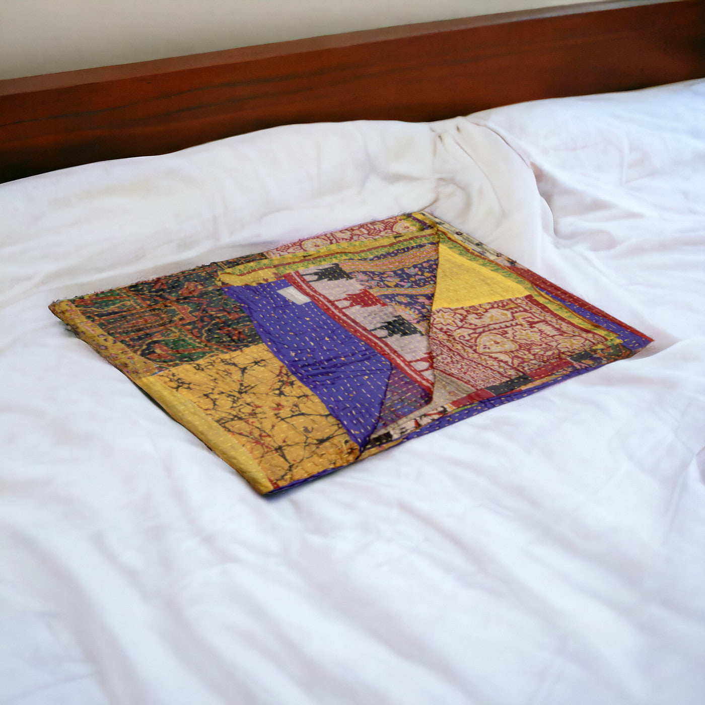 50" X 70" Silk Multicolor Throws-Throws & Blankets-DECOROLALA