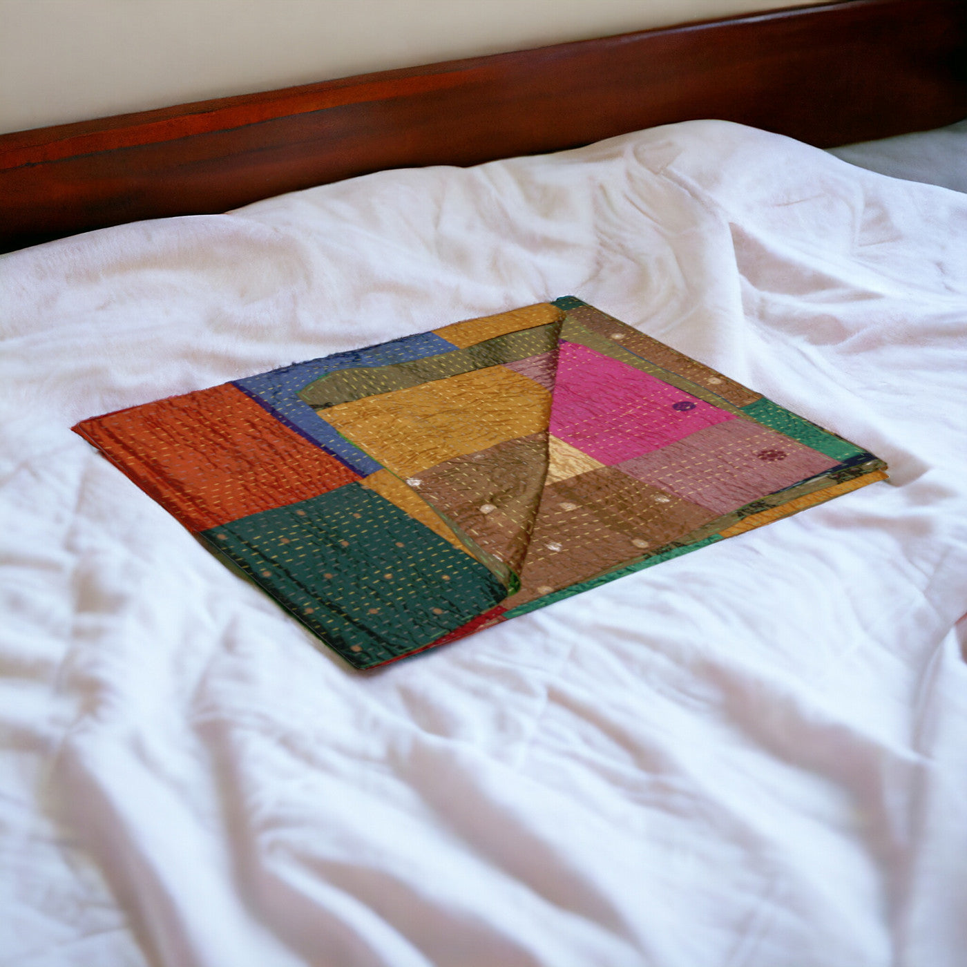 50" X 70" Silk Multicolor Throws-Throws & Blankets-DECOROLALA