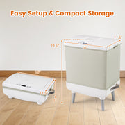 35L Large Foldable Towel Warmer Bucket - Beige Heating & Drying-Dryers-DECOROLALA