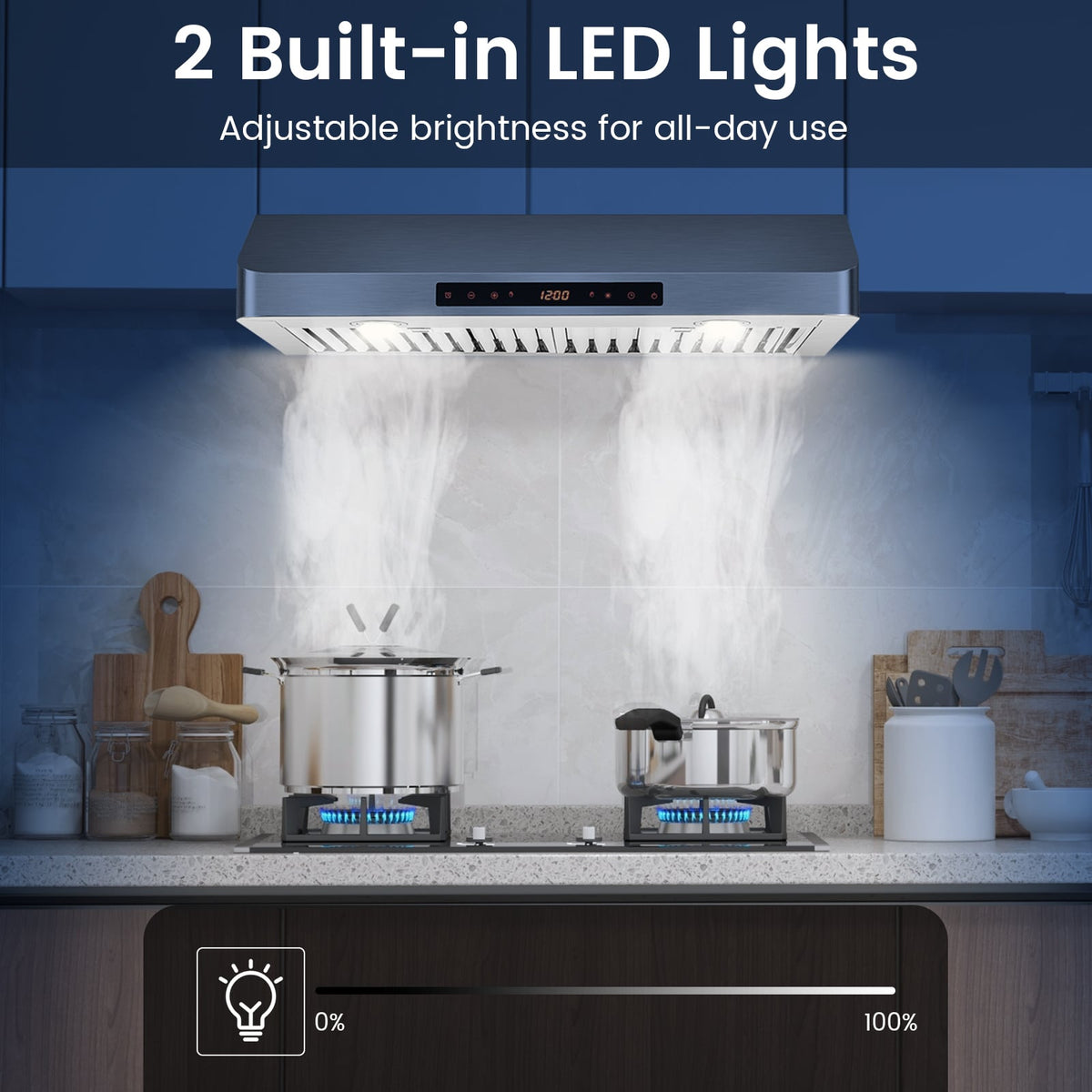 35.5/29.5 Inch Under Cabinet Range Hood 900 CFM Kitchen Vent with 4 Fan Speed-29.5 inches-Kitchen Appliances-DECOROLALA
