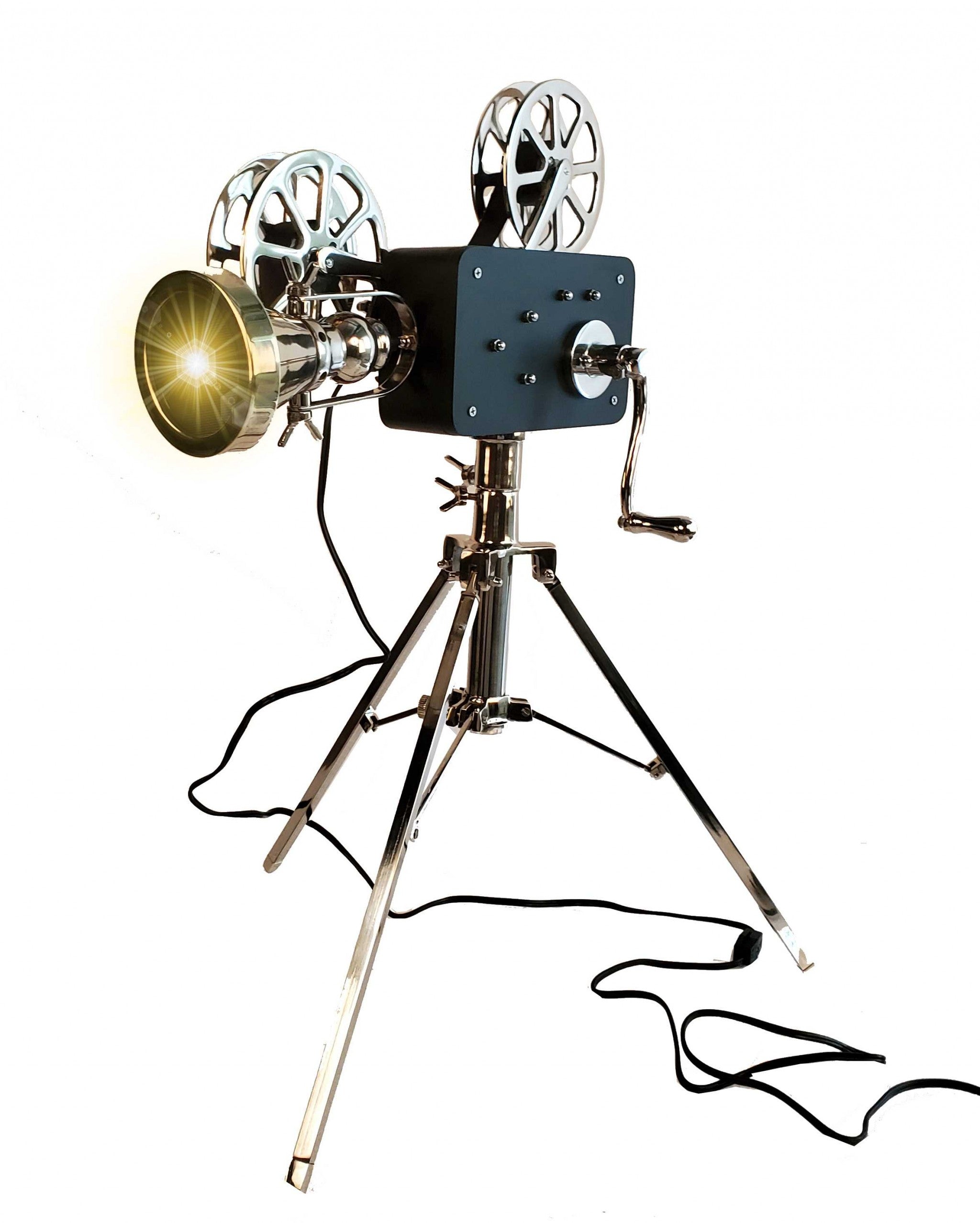 36" Black And Silver Tripod Floor Lamp With Metal Novelty Shade-Floor Lamps-DECOROLALA